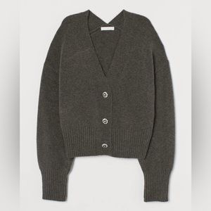 H&M Rhinestone Button Cardigan